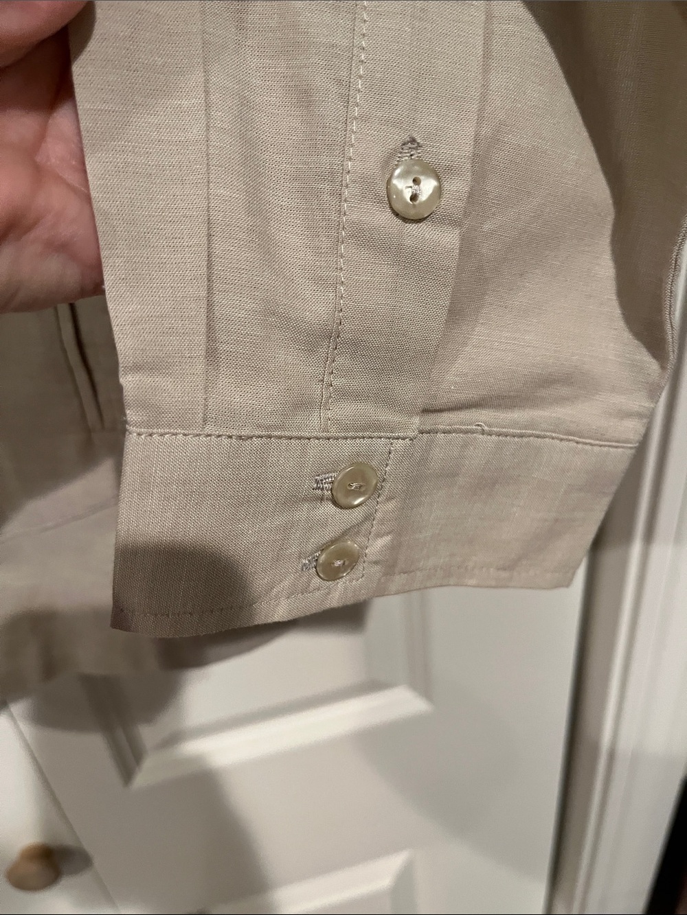 Joan Rivers Light Beige Button-Up Top - Picture 6 of 6
